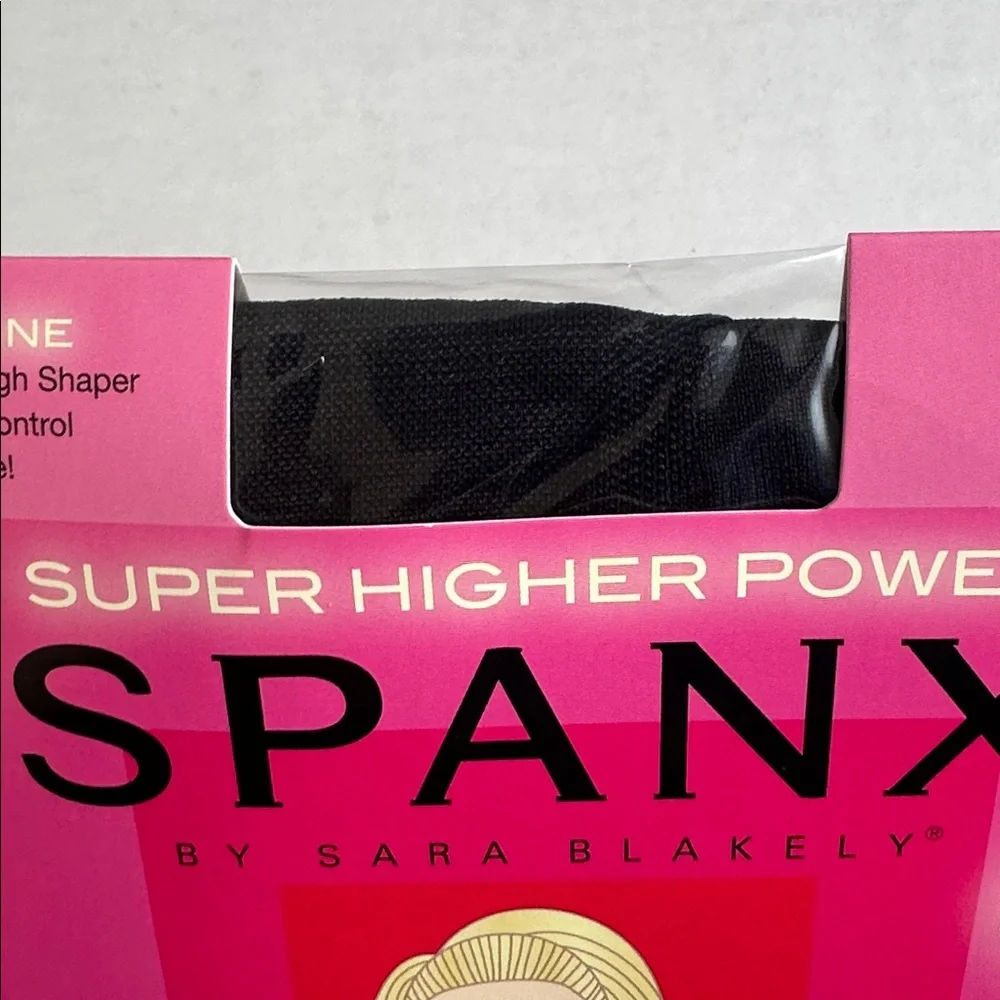Spanx Super Higher Power High-Waist Mid-Thigh Shaper Black Size D NWT